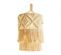 Bortivier Tapiz de Pared Hecho A Mano Pantalla Macramé Boho DecoracióN Tapiz Artesanal con Borlas Tapiz de Fondo para Colgar en La Pared