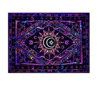 Bortivier Tapiz para Dormitorio, DecoracióN EstéTica para HabitacióN, Tapiz de Pared, Tapiz de Luz Negra, Carteles de Luz Negra Reactiva UV Coloridos A