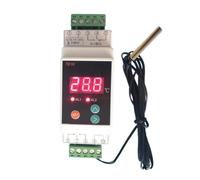 Bortivier Termostato de Riel Din con -40-110 ℃ Conveniente Salida de 2 Vías Controlador de Alarma de Temperatura Salida 7A/250VAC