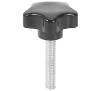 Bortivier Tornillos de M8 X 40 Mm Cabeza de Estrella Tornillo de Ala Perilla de SujecióN Manija Negra