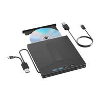 Bortivier Unidad de BLU-Ray Externa 7 en 1, Compatible con Lectura y Escritura de Discos de 100 GB, Grabadora de BD/CD/DVD para PC, Portátil y de Escritorio.