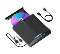 Bortivier USB 3.0 Type-C DVD Externo RW Unidad de CD Grabadora Lector Reproductor Unidad Óptica Externa para PC Computadora de Escritorio Portátil