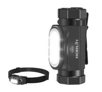 BORUIT HP130 Pequeña Linterna, 1150 Lumen Linterna Frontal Recargable, Linterna de Bolsillo con IP68 Impermeable, Clip Trasero, para Camping Running Trabajo