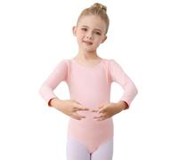 Boruizhen Chica Leotardo Gimnasia,Baile Clásico Chica Manga Larga Ballet Traje para Niños 3-12 Años, rosa, 140 (140-150cm, 10-12 ans)