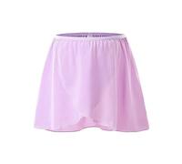 boruizhen Falda de Danza Falda Cruzada de Ballet Falda Corta de Gasa con Cintura Elástica para Niña Mujer Morado 4-7 Años