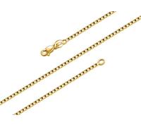 BORUO Collar de cadena de plata de ley 925 | Cadena de caja chapada en oro de 14 quilates | Collar italiano macizo sin níquel de 1 mm y 1,5 mm, cierre de pinza de langosta de 35,5 a 76,2 cm, 30 Inch