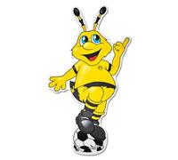 Borussia Dortmund Adhesivo decorativo para pared, diseño del BVB, EMMA, (35,8 x 66,6 cm), color negro y amarillo