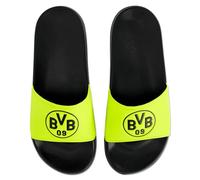 Borussia Dortmund BVB-Chanclas de baño neón, Adultos Unisex, Negro, 37/38
