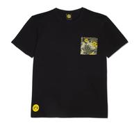 Borussia Dortmund BVB Flora - Camiseta Oficial del BVB, colección de Verano, diseño Floral, 100% algodón, Emblema del BVB, Talla L, Negro, L