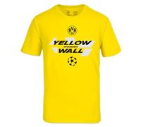 Borussia Dortmund BVB T-Shirt UEFA inale Damen Gelb Camiseta, Amarillo, M Mujeres