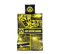Borussia Dortmund GELBE WAND Ropa de cama, Hombre, Negro/Amarillo, 135x200