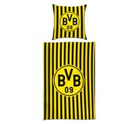 Borussia Dortmund - Juego de Cama Reversible (135 x 200 cm, 100% algodón, con Bolsa de Transporte)