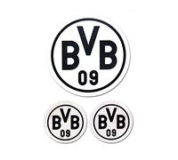 Borussia Dortmund Pegatinas en negro, 3 unidades, lámina, 9 x 9 x 1 cm, 3 unidades 67140901