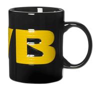 Borussia Dortmund Taza oficial del BVB 1909, 0,3 l, con logotipo en relieve y texto 1909, apto para lavavajillas, color negro