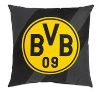 Borussia Dortmund Unisex - Cojín para Adultos BVB Gris/Negro, 40 x 40 cm, 40 x 40 cm