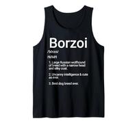 Borzoi Dog Breed Definition Cute Puppy Bernese Borzoi Dogs Camiseta sin Mangas