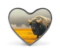 Bos Mutus in The Yellow Tundra - Pin de solapa esmaltado, para mochila, broches, joyería, chaquetas, sombreros, decoración artística