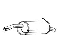 Silenciador trasero BOSAL 154-443