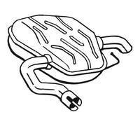 BOSAL Silenciador De Escape Compatible Para Volvo V70 III BW 135 S80 II 124 AS