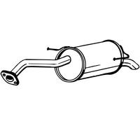 BOSAL Silenciador trasero para NISSAN: Micra, Note (Ref: 145-193)