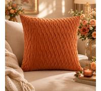 BOSALONI HOME - Funda de cojín decorativa de 45 x 45 cm - Estilo primavera verano - Tejido ligero y transpirable - Para sofá, sillón y dormitorio - Bosaloni Home (terracota)