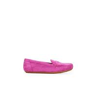 BOSANOVA Mocasines confeccionados con Material Efecto Ante con Detalle de Antifaz y Suela Plana de 0.5 cm. Plantilla Acolchada para más Comodidad. Sin Cierre. Calzado para Mujer Rosa 41