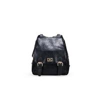 BOSANOVA Mochila Deportiva para Mujer con Detalle de Hebillas metálicas en la Solapa, Asas de Colgar Regulables y asa de Mano. Cierre con Solapa y Cremallera. Negro U