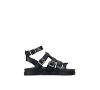 BOSANOVA Sandalias Estilo cangrejeras para Mujer confeccionadas en Color Negro con Hebillas Laterales y Suela Cuadrada. Cierre de Pulsera con Hebilla metálica. Calzado para Mujer Negro 41