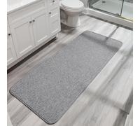 Bosap Tapete de baño, ultra delgado, tapete de baño grande para baño, secado rápido, antideslizante, lavable a máquina, pelo bajo, alfombra de baño, ducha exterior, fregadero, accesorios de decoración