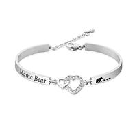 BOSATE - Pulsera de regalo para madre con oso polar, regalo para mamá y mamá