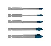 Bosch 0.6cm Vástago Hexagonal Duro Cerámica Set Brocas Taladro 5 Piezas 4A 10mm