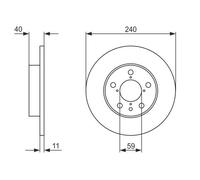 BOSCH 0 986 478 444 Disco de freno