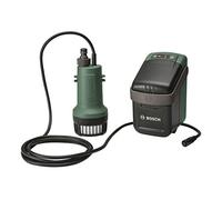 Bosch 06008C4200 - Bomba de agua a batería GardenPump 18 (1 batería, sistema de 18 V, longitud máxima de la manguera de jardín 25 m, en caja), color verde