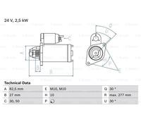 Motor de arranque BOSCH 0 986 013 390