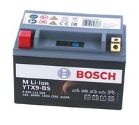 Bosch 0986122608 - Batería de Ion-Litio para Motocicletas 12V 180A 3Ah Ion-Litio equivalente a 9Ah Plomo-Ácido - Adecuada para motocicletas, motos, enduros, scooters, quads, motos de agua - BTX9-BS