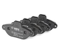 Bosch BP571 - Pastillas de Freno para Coche Eje Delantero - Calidad Bosch - Reducción de Ruido y Polvo - Certificación ECE-R90 - Sin Cobre - 1 Juego de 4 Pastillas - Con Accesorios