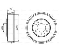 BOSCH Tambor de freno para MITSUBISHI: L200, Montero (Ref: 0 986 477 232)