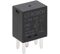 Bosch 0986AH0113 Mini relé de 12 V 30 A, IP5K4, temperatura de funcionamiento de -40 ° a 100 °C, relé de 5 pines sin soporte