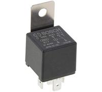 Bosch 0986AH0611 Mini relé de 6 V 20 A, IP5K4, temperatura de funcionamiento de -40 ° a 100°C, relé de 5 pines con soporte