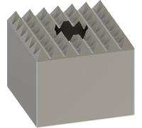 Bosch 1 618 623 206 - Placa de abujardar (60 x 60 mm, 7 dientes)