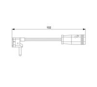Bosch Contacto aviso desgaste pastillas freno 1 987 473 019 para Mercedes‑Benz 1 unidad