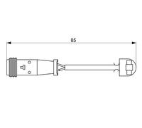 BOSCH 1 987 473 038 Aviso Contacto,Desgaste Pastilla Freno para , Benz, VW
