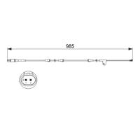 BOSCH 1 987 473 520 Aviso Contacto,Desgaste Pastilla Freno para BMW