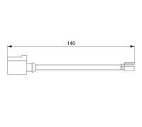 BOSCH 1 987 474 566 Aviso Contacto,Desgaste Pastilla Freno para Porsche, VW