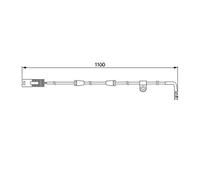Bosch 1 987 474 942 Contacto de Avisador Desgaste los Frenos Detrás para BMW E39