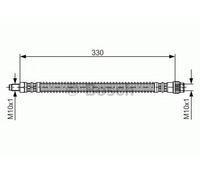 BOSCH 1 987 476 672 Latiguillo de freno adecuado para PEUGEOT 106 I (1A, 1C)