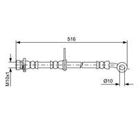 Bosch 1 987 481 730 Manguera de freno HONDA 01464-TL1-G00