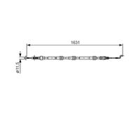 Bosch 1 987 482 376 Cable De Freno De Estacionamiento Trasero Para VW Multivan V