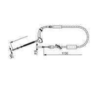 Bosch 1 987 482 490 Cable Freno Estacionamiento Centro Delant para Mercedes-Benz