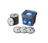 Bosch 100 discos de corte estándar para metal para metal, acero, chapa, diámetro de 125 mm, corte recto, M14, accesorio profesional, Ø 125 mm